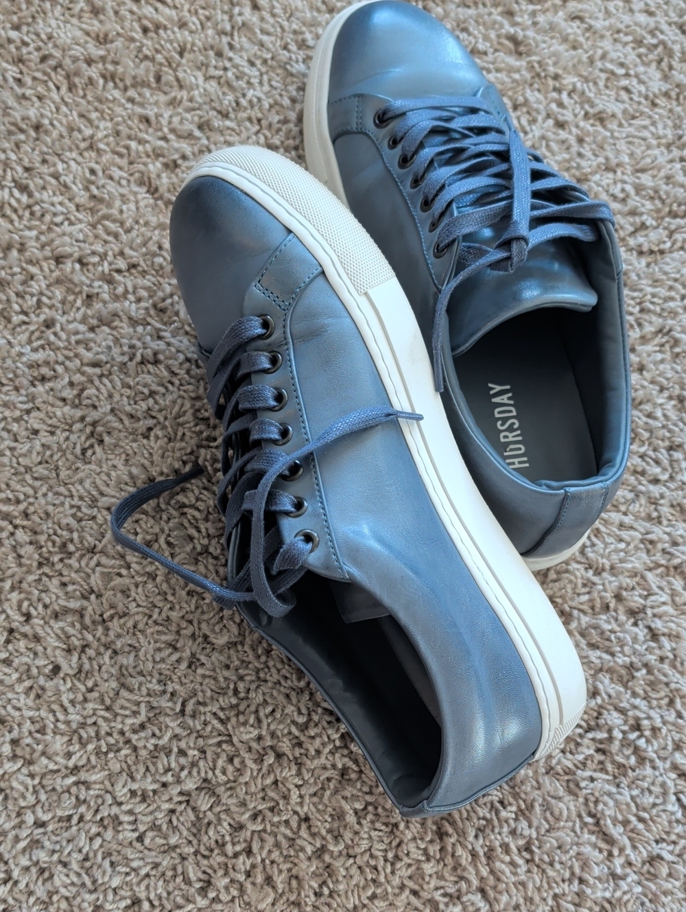 Thursday Boot Company Women's Blue Leather Low-Top Sneakers